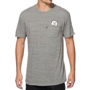Ripndip Heather Gray Cat Pocket Tee